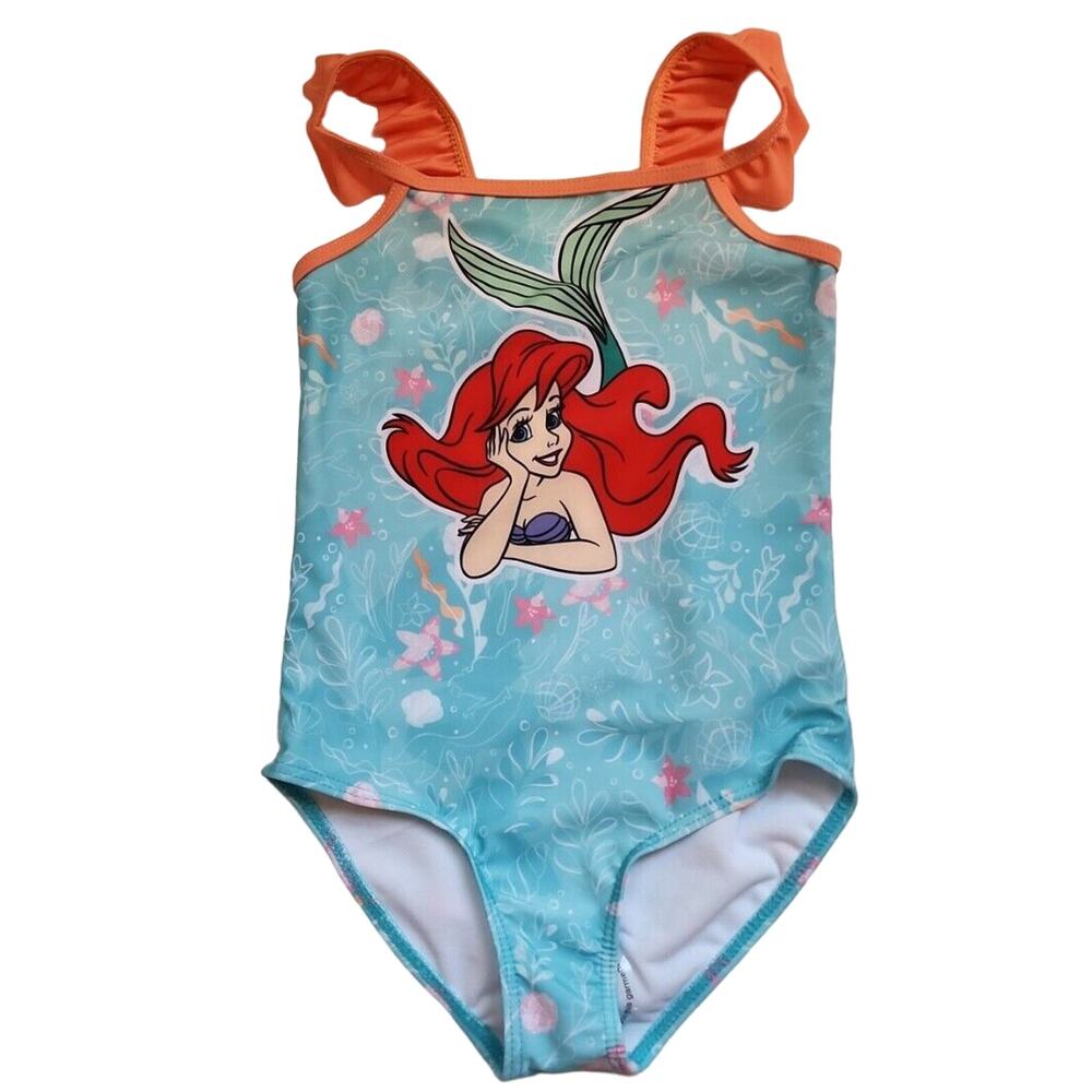 Disney's Princess "Ariel" Girls 1-Piece Swimsuit Size 4 NEW